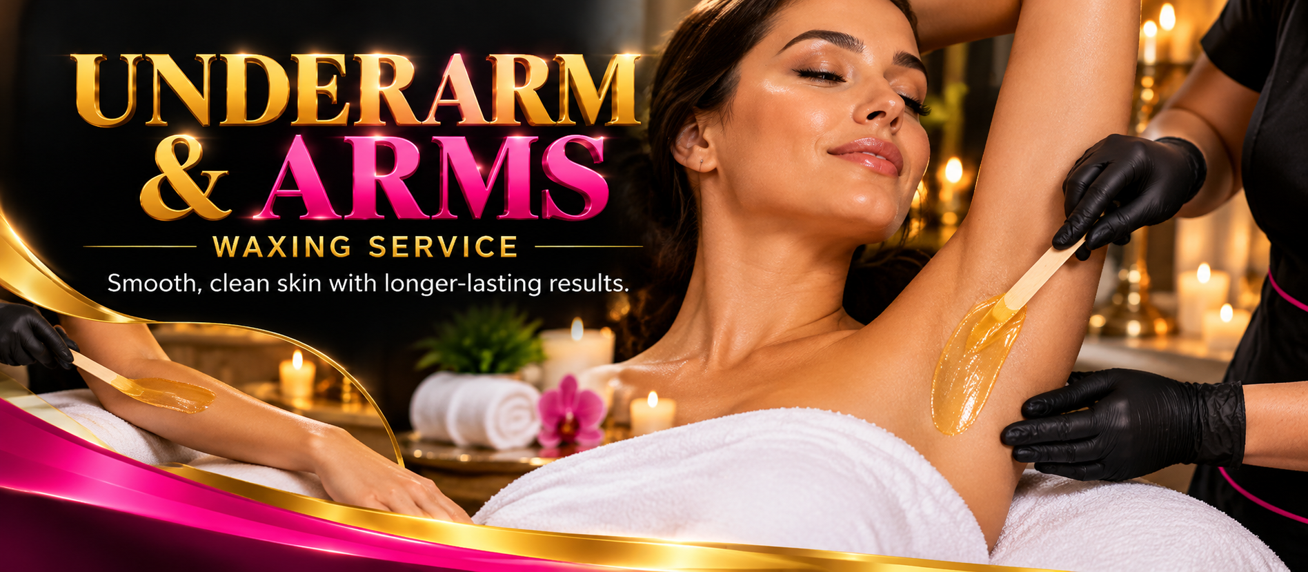 Underarm & arms waxing banner